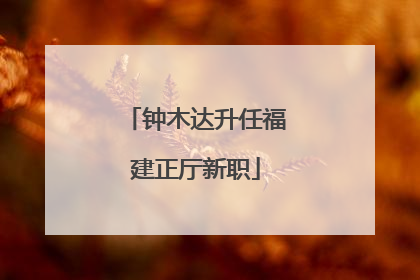 钟木达升任福建正厅新职