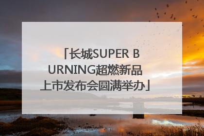 长城SUPER BURNING超燃新品上市发布会圆满举办