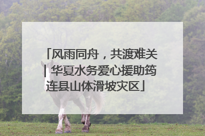 风雨同舟，共渡难关｜华夏水务爱心援助筠连县山体滑坡灾区