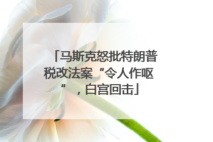 马斯克怒批特朗普税改法案“令人作呕”，白宫回击