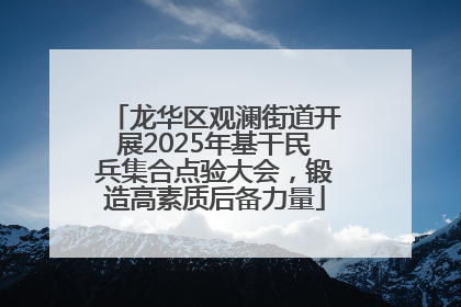龙华区观澜街道开展2025年基干民兵集合点验大会，锻造高素质后备力量