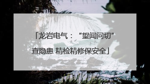 龙岩电气：“望闻问切”查隐患 精检精修保安全