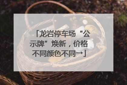 龙岩停车场“公示牌”焕新，价格不同颜色不同→