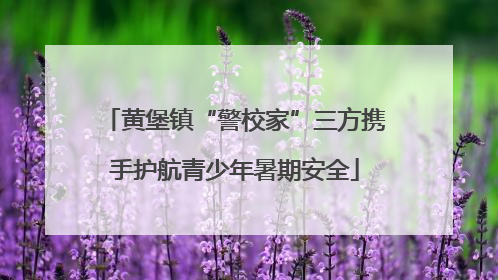 黄堡镇“警校家”三方携手护航青少年暑期安全