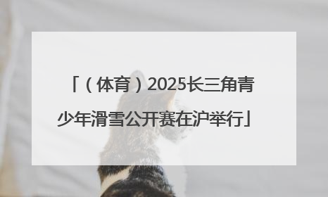 （体育）2025长三角青少年滑雪公开赛在沪举行