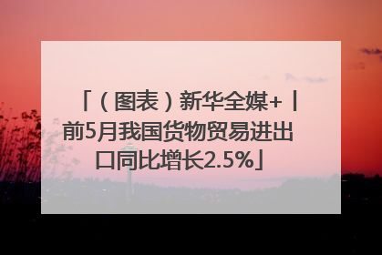 （图表）新华全媒+丨前5月我国货物贸易进出口同比增长2.5%