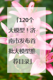 120个大模型！济南市发布首批大模型推荐目录