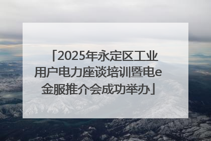 2025年永定区工业用户电力座谈培训暨电e金服推介会成功举办