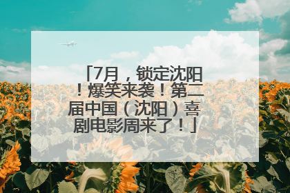 7月，锁定沈阳！爆笑来袭！第二届中国（沈阳）喜剧电影周来了！