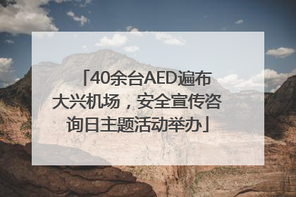 40余台AED遍布大兴机场，安全宣传咨询日主题活动举办