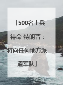 500名士兵待命 特朗普：将向任何地方派遣军队