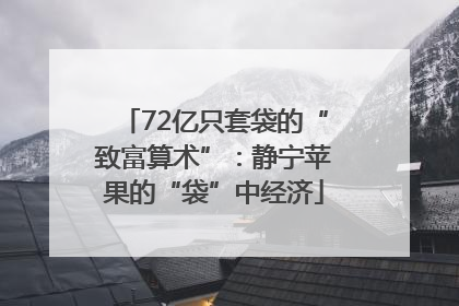 72亿只套袋的“致富算术”：静宁苹果的“袋”中经济