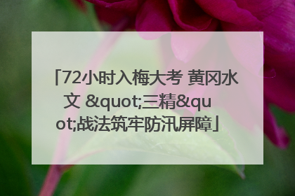 72小时入梅大考 黄冈水文 "三精"战法筑牢防汛屏障