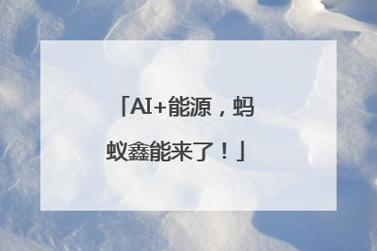 AI+能源，蚂蚁鑫能来了！